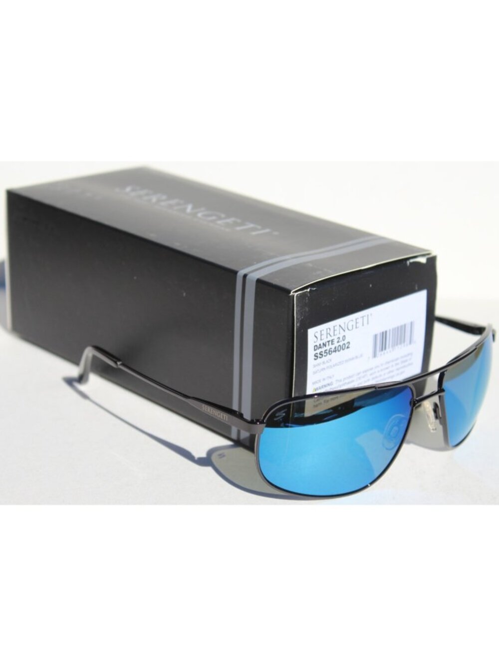 SERENGETI Dante 2.0 POLARIZED Sunglasses Black/Saturn 555nm Blue SS564002 NEW